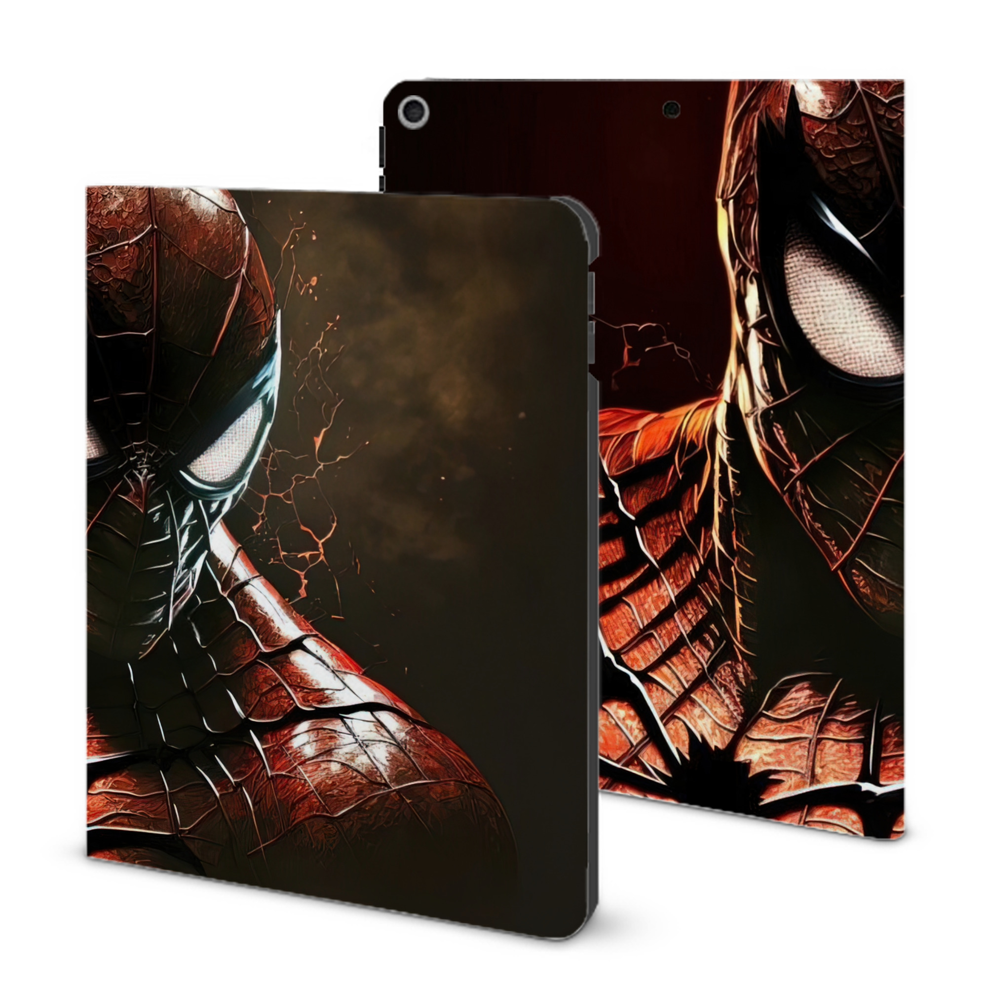 （画像用） Spider Man スパイダーマン IPad ケース ブック型 PUレザー TPU 耐衝撃 軽量 薄型 ペン収納なし 全面保護 IPad 各モデル対応